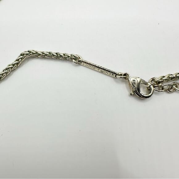 Kendra Scott AIDEN Necklace Gold Silver Filigree Long Chain Two Tone Metal Boho - Picture 13 of 14